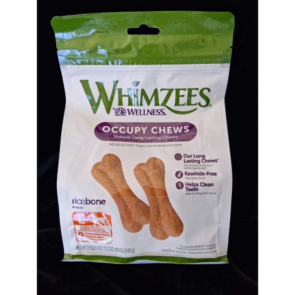 Whimzees by Wellness Occupy Chews for Large Dogs 9 Count Rawhide Free READ